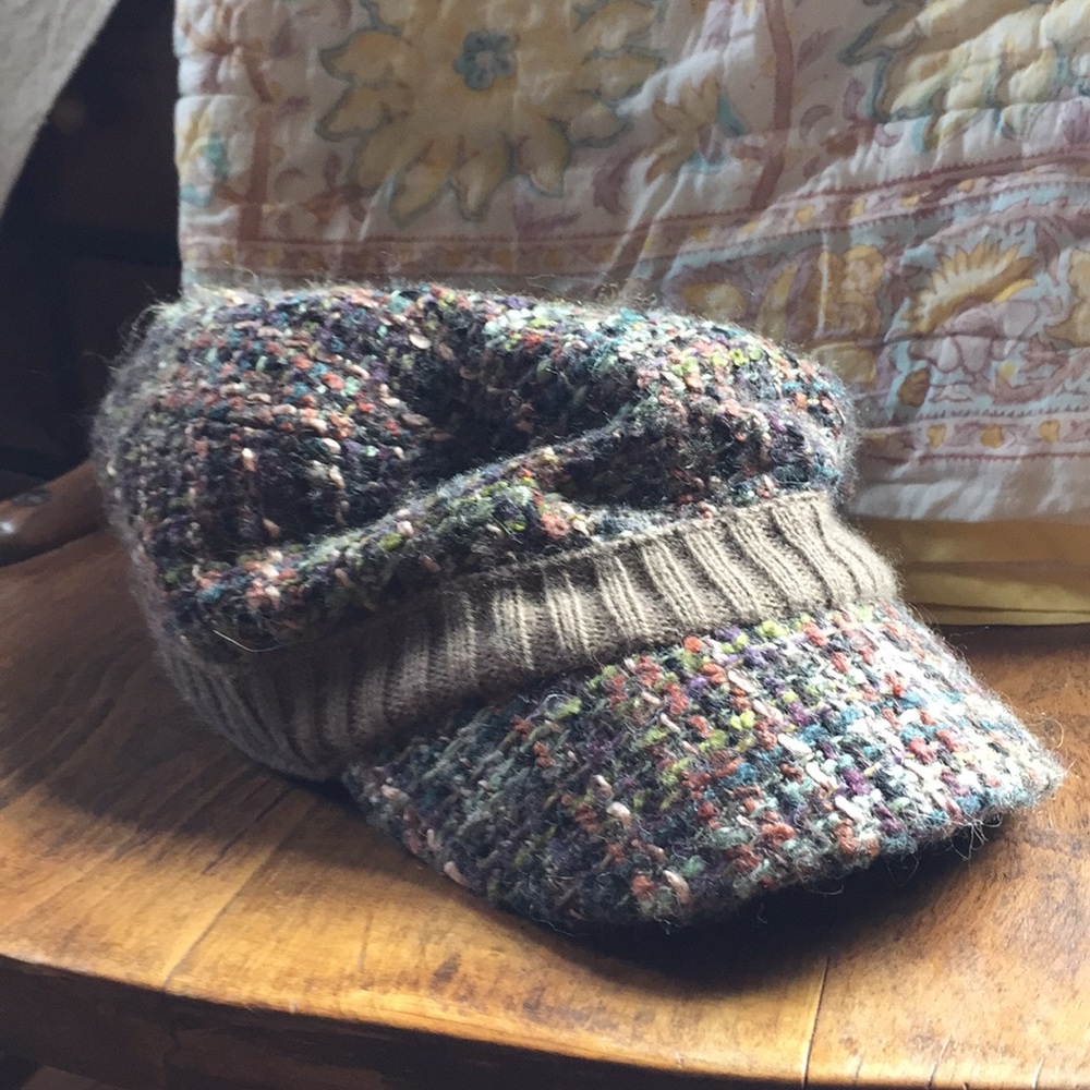 Super cute brown and multi color hat